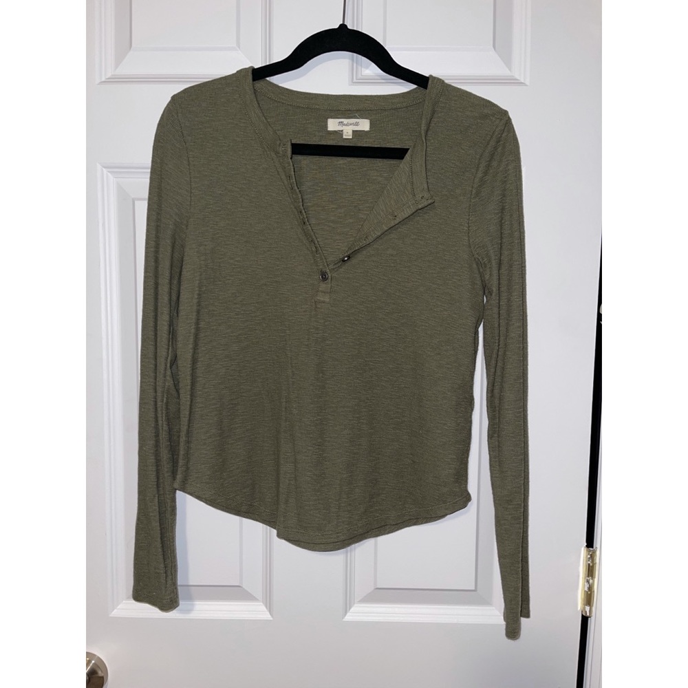 Madewell military green long sleeve size medium